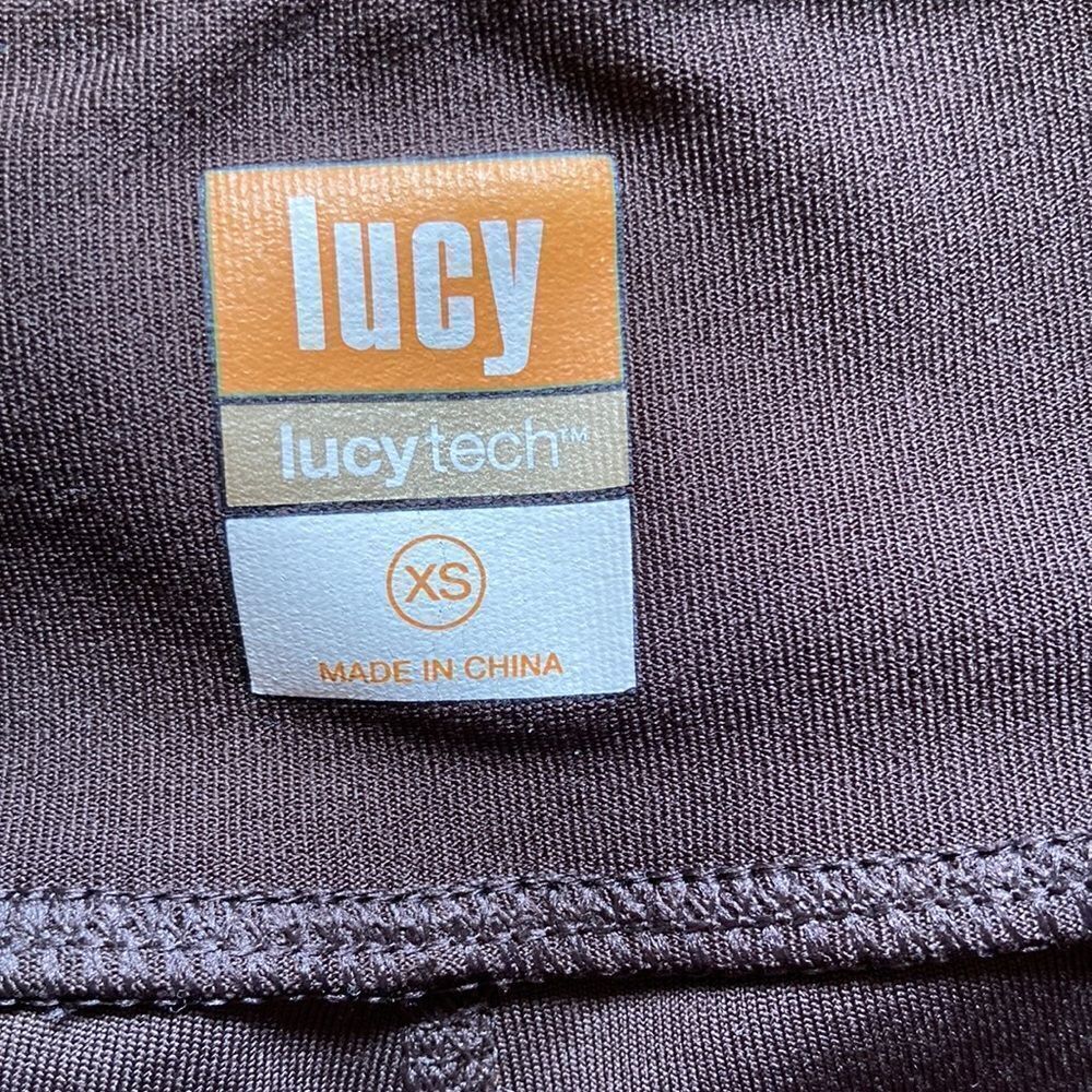 Lucy Tech Brown Pullon Running Workout Pants Size… - image 2